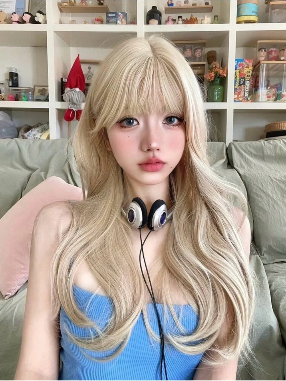 Heat Resistant Natural Wave Wigs Hair 24”